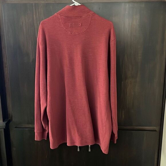 Duluth Trading Company Thermal Mock Neck Henley Rust Color Size XL - Picture 4 of 4